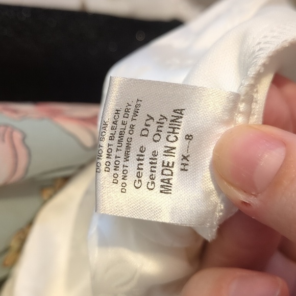 Parthea white floral jacquard lace up back sleeveless split hem mini dress - Picture 15 of 15